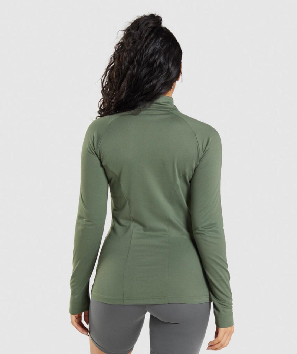 Chaquetas Gymshark Entrenamiento Mujer Verde Oliva | CO 2048RVD